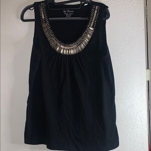Chico's Black Embellished Women's Top